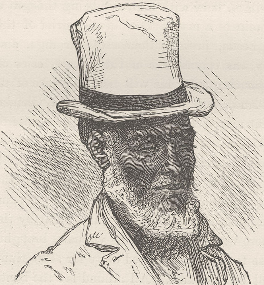 GABON. Renouele, chief of the Igane 1891 old antique vintage print picture